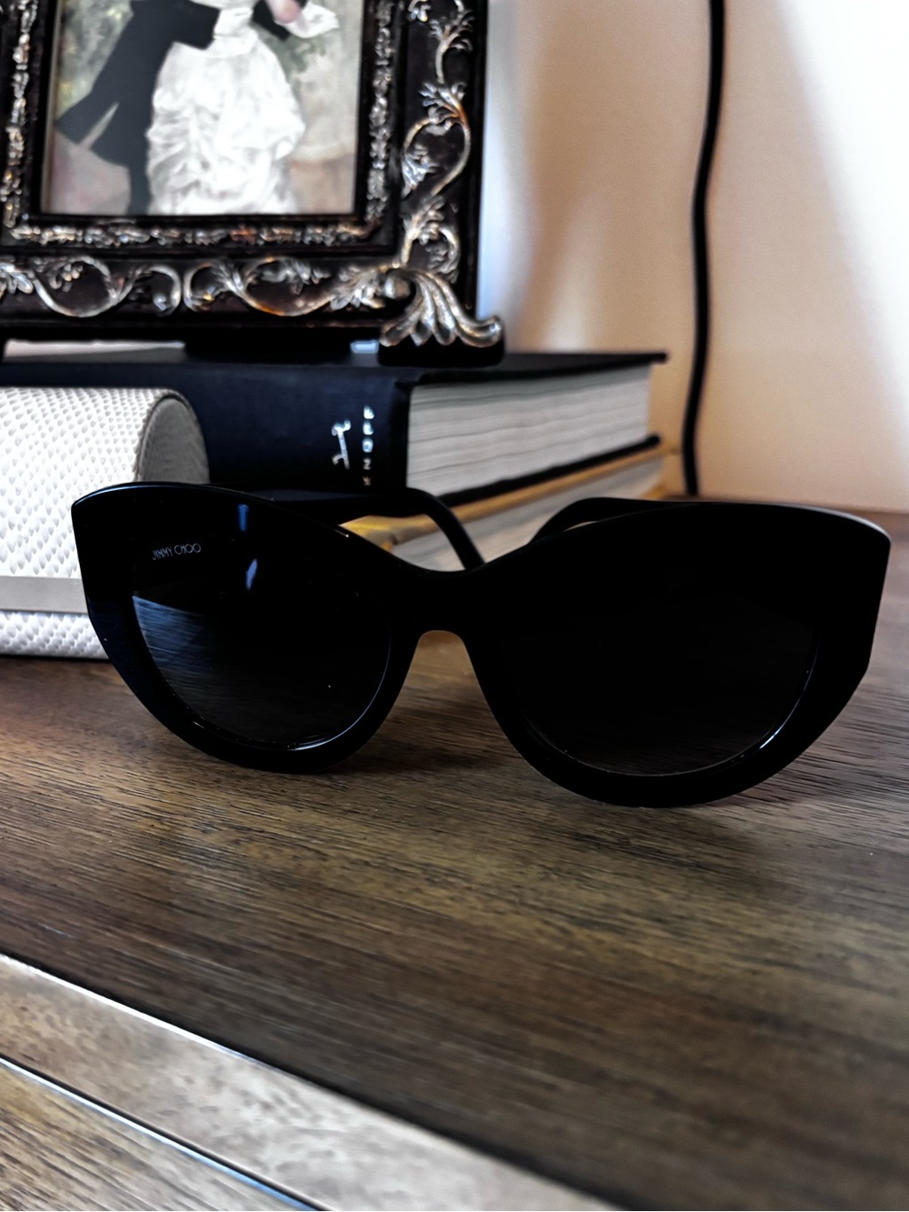 Jimmy Choo Black Cat-Eye Sunglasses XENA/S Model